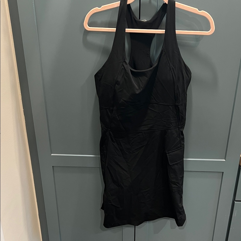 Fabletics Black Sleeveless Athletic Dress w/ Shorts